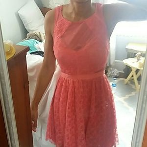 Guess coral butterfly printdress 🗽